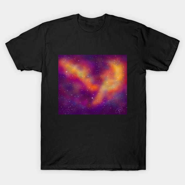 Purple Nebula T-Shirt by Minima Vulpes